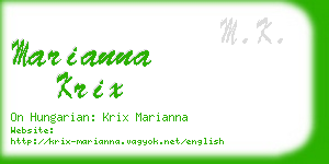 marianna krix business card
